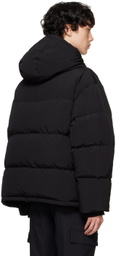 Dunst Black Hooded Volume Down Jacket