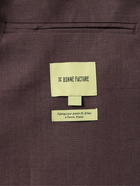 De Bonne Facture - Essential Unstructured Linen Suit Jacket - Purple