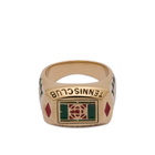 Casablanca Men's Tennis Club Ring in Brass