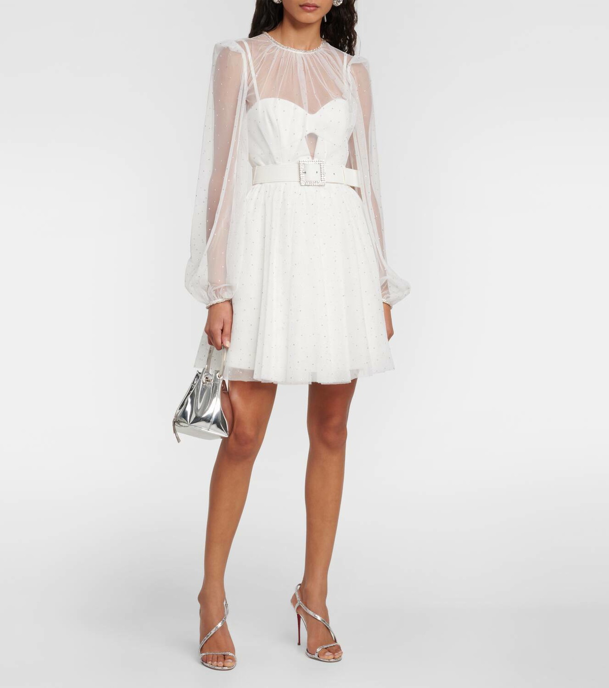 REBECCA VALLANCE☆ミラベラ ロングスリーブ ミニドレス Rebecca Vallance Bridal Mirabella embellished minidress