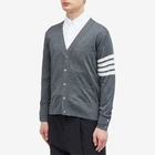 Thom Browne Men's Classic Merino Cardigan in Medium Grey