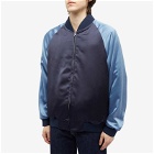 Blue Blue Japan Men's Reversible Marble Print Souvenir Jacket in Black