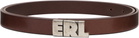 ERL Brown 'ERL' Skinny Leather Belt