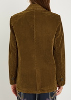 Forte_forte Double-breasted Velvet Blazer Gold