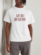 Remi Relief - US Run Printed Cotton-Jersey T-Shirt - White