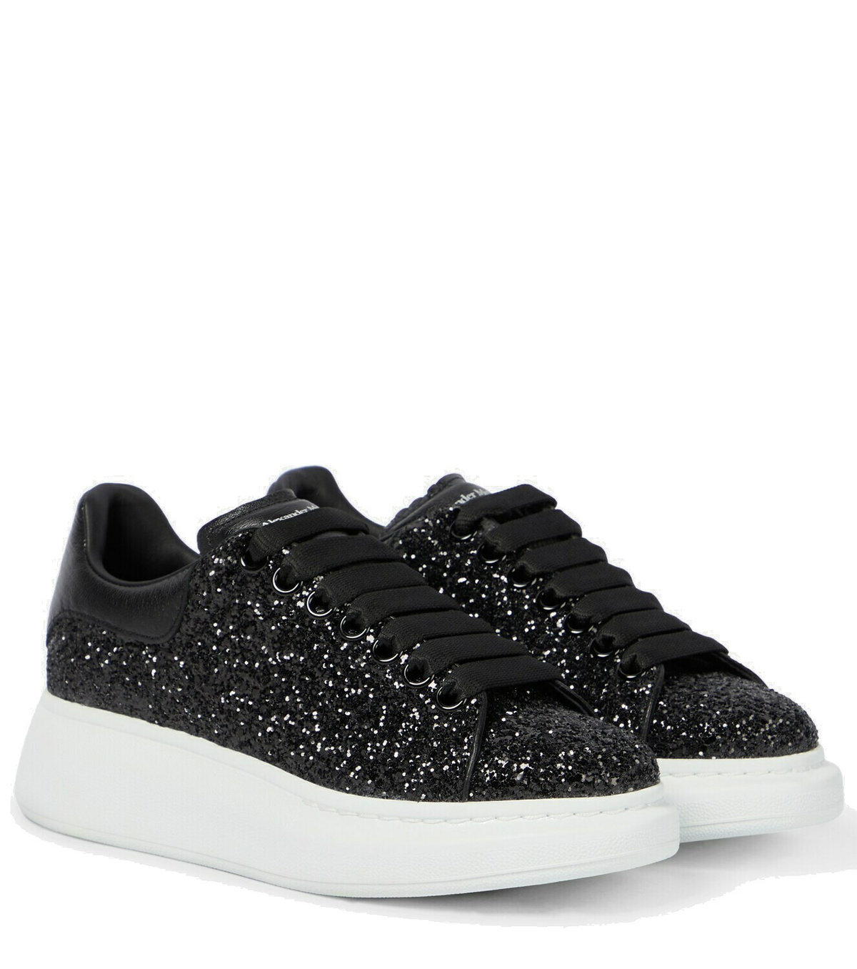 Alexander McQueen - Leather-trimmed glitter sneakers Alexander McQueen