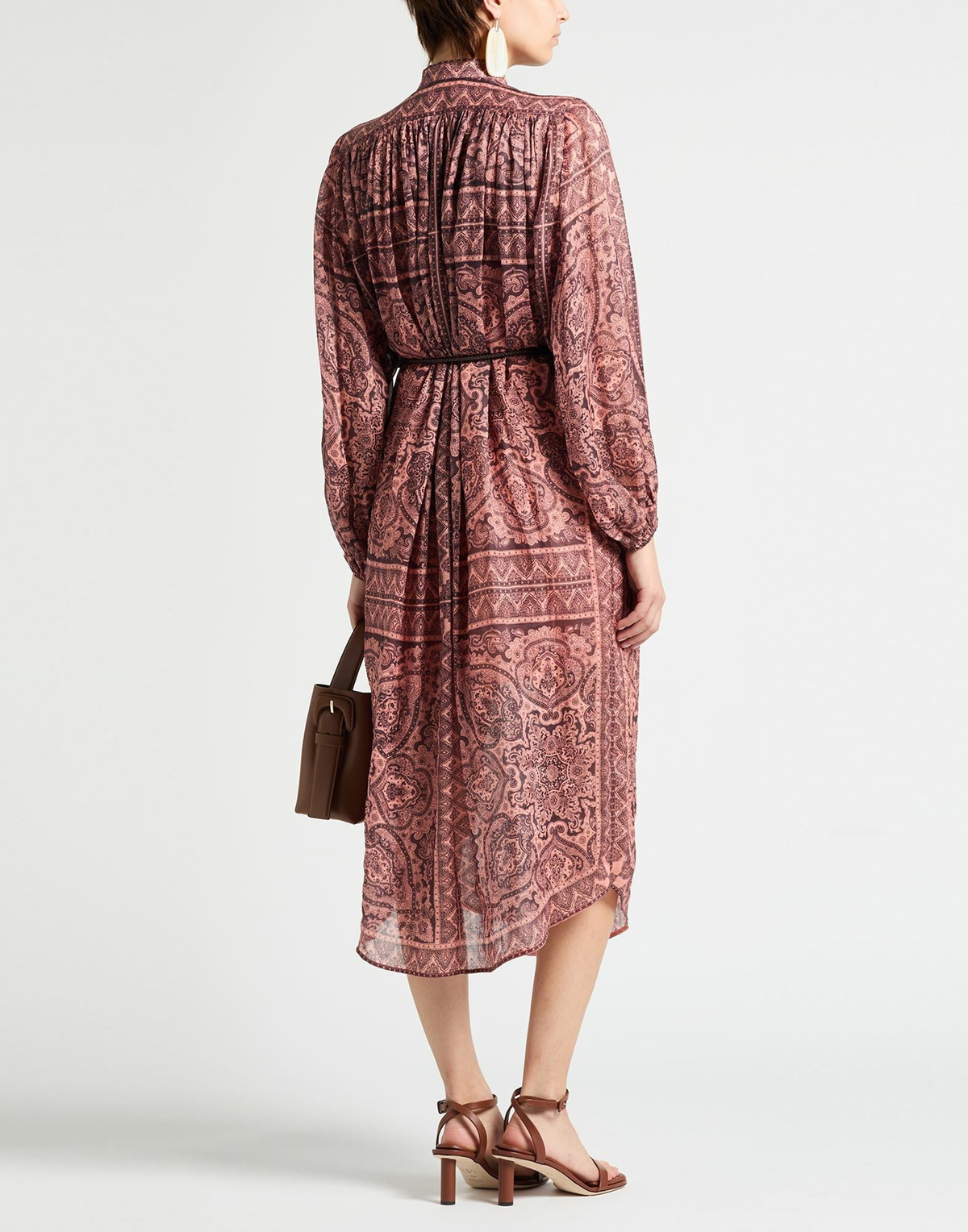 Zimmermann Womens Midi dress in Salmon pink