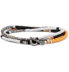 M.Cohen - Sterling Silver and Vinyl Beaded Wrap Bracelet - Silver