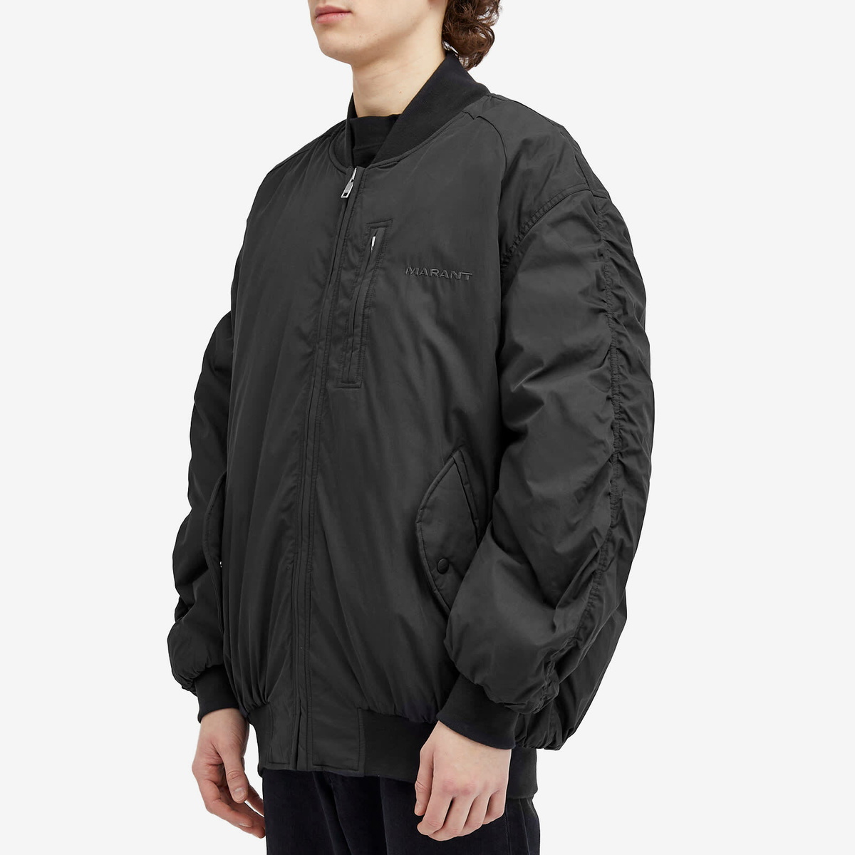 Isabel Marant Men's Bakya Bomber Jacket in Faded Black Isabel Marant