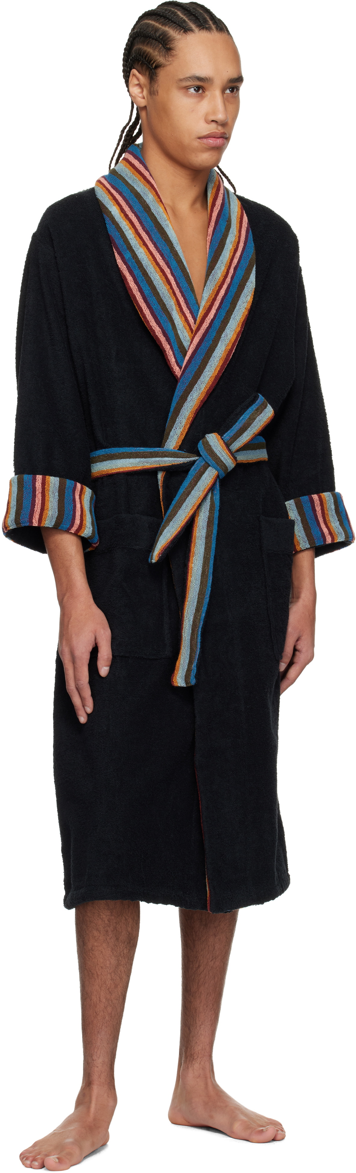 Paul Smith Black Artist Stripe Robe
