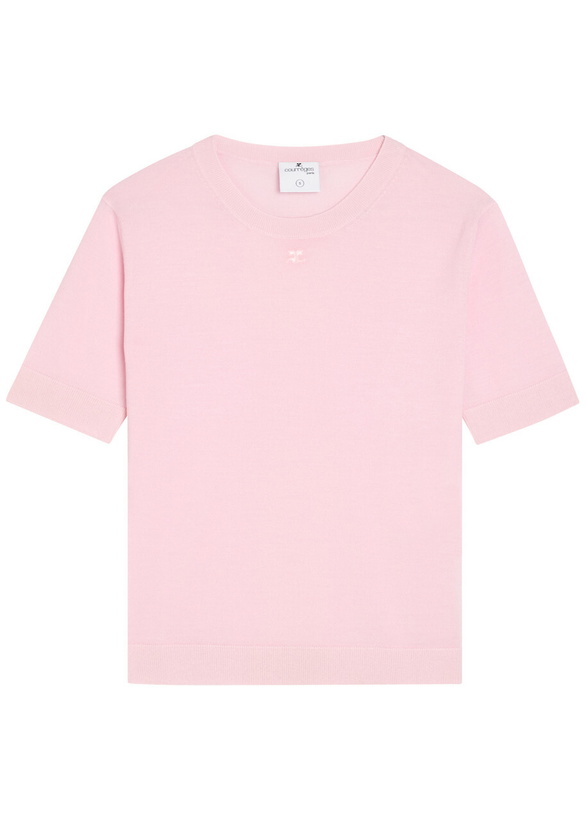 Photo: Courrèges Merino Wool T-shirt Light Pink