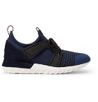 Moncler - Emilien Suede and Rubber-Trimmed Mesh Sneakers - Navy