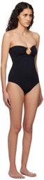 Bottega Veneta Black Knot Ring One-Piece Swimsuit