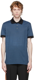 Salvatore Ferragamo Blue & Black Gancini Polo