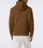 Moncler Printed fleece and cotton hoodie
