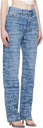 Alexander Wang Blue Newsprint Jeans