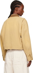 We11done Beige Washed Work Jacket