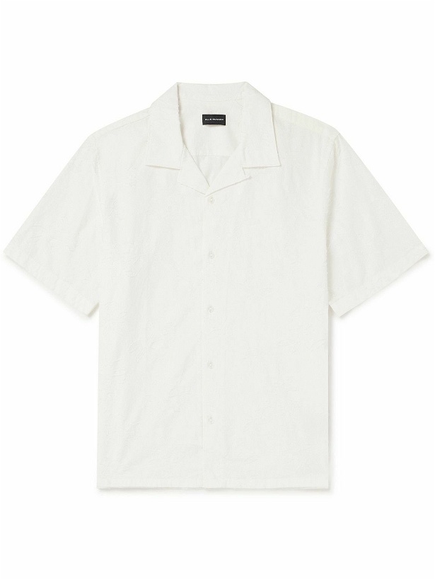 Photo: Club Monaco - Camp-Collar Cotton-Jacquard Shirt - White