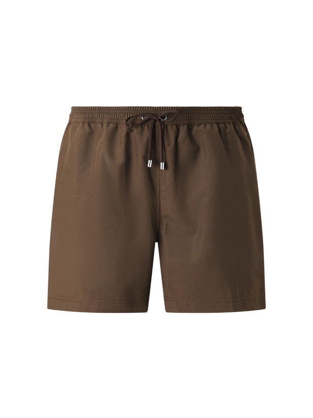 Photo: Sunspel - Drawstring Straight-Leg Swim Shorts - Brown