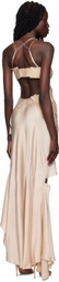 Liza Keane SSENSE Exclusive Pink Freudian Slip Midi Dress