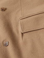 Balenciaga - Oversized Double-Breasted Distressed Wool-Felt Coat - Brown