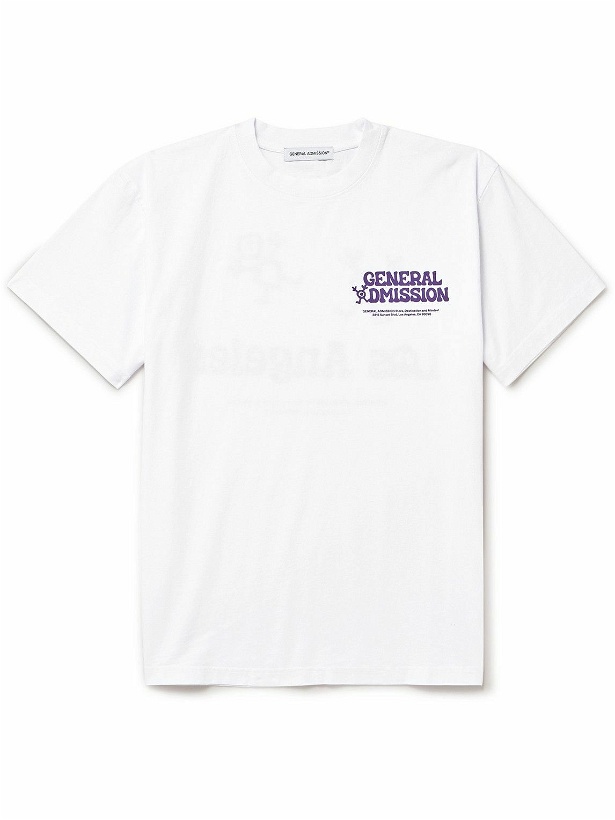 Photo: GENERAL ADMISSION - People Logo-Print Cotton-Jersey T-Shirt - White