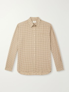 Oliver Spencer - Checked Cotton-Blend Seersucker Shirt - Neutrals