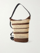 LOEWE - Paula's Ibiza Loop Bucket Medium Leather-Trimmed Raffia Tote Bag