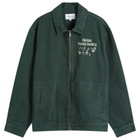 Palmes Men's Fifth Twill Shirt Jacket in Bottle Green