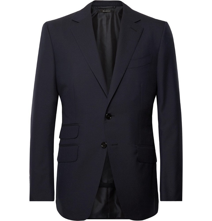 Photo: TOM FORD - Navy O'Connor Slim-Fit Wool Suit Jacket - Navy