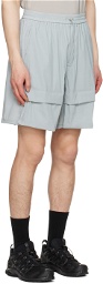 AMOMENTO Gray Elasticized Shorts