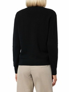 MC2 Saint Barth Woman Crewneck Black Sweater With Snoopy And Woodstock Print | Snoopy Peanuts Special Edition