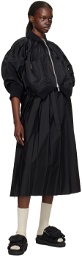sacai Black Overlay Midi Dress