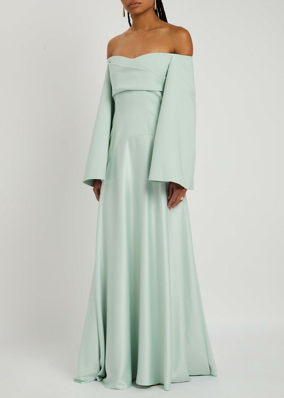 chinese dress ladies RINA BLUR MESH MAXI DRESS – Shop Charli main image 1