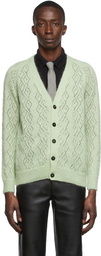 Ernest W. Baker Green Merino Wool Cardigan