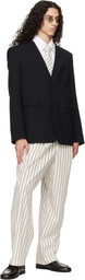 LGN Louis Gabriel Nouchi Off-White Rayée Tie