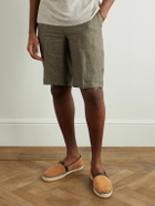 Manolo Blahnik - Nerano Leather-Trimmed Suede Espadrilles - Orange