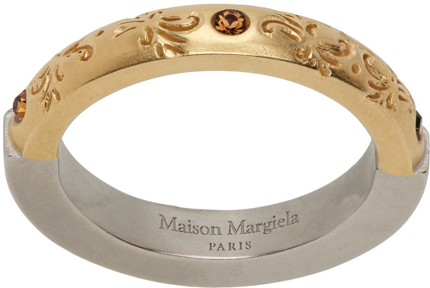 Maison Margiela Gold & Silver Engraved Ring