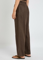 Faithfull The Brand Stevie Linen Trousers Brown