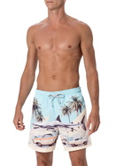 MC2 Saint Barth Man Mid-length Gustavia Swim-shorts With Car And Shark Placed Print | Ai Co-created Design By Rickdick - Powered By Red