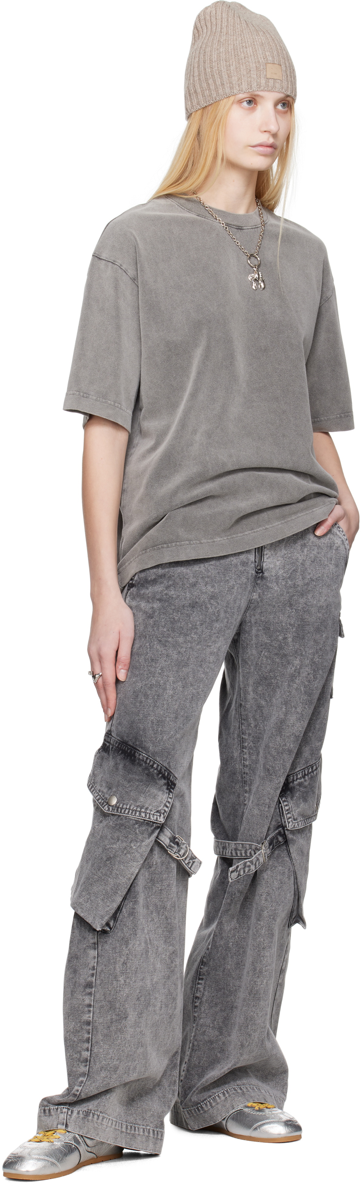 Acne Studios Gray Canvas Cargo Pants