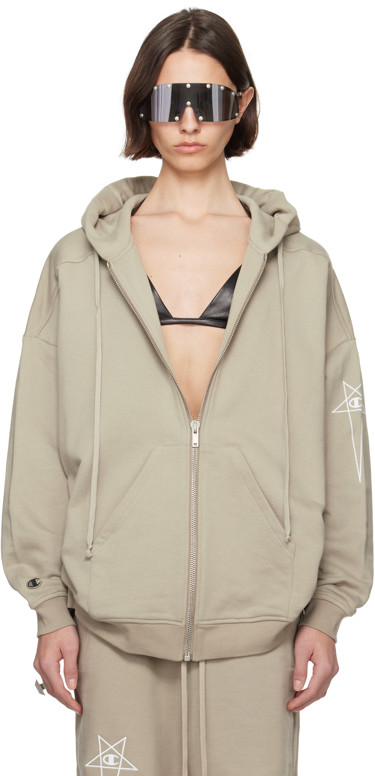 Rick Owens x Champion Jason's Zip Logo Hoody Rick Owens