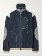 Folk - Curve Shell-Trimmed Fleece Jacket - Blue