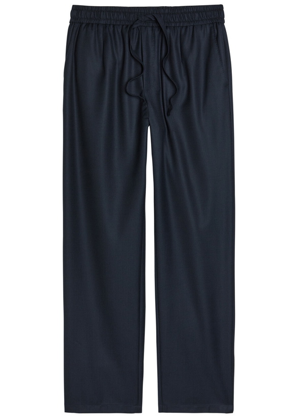 Photo: Dolce & Gabbana Drawstring Straight-leg Wool Trousers Black