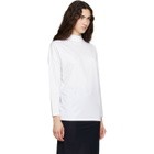 Jil Sander White Long Sleeves Mock Neck Boxy Fit T-shirt