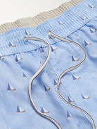 LORO PIANA - Mid-Length Printed Swim Shorts - Blue - L