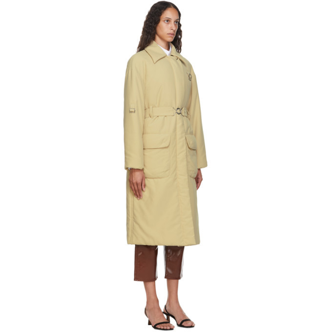 Tibi Tan Clyde Padded Trench Coat Tibi