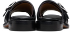 OUR LEGACY Black & Burgundy Ginza Sandals