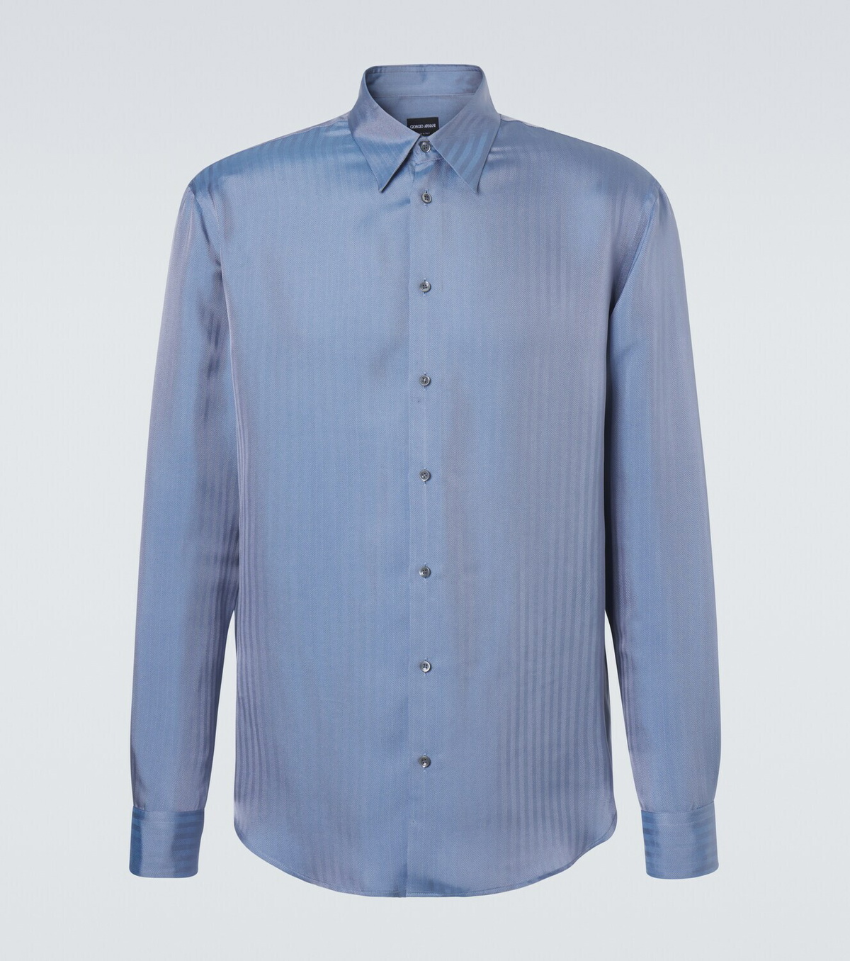 Giorgio Armani Chevron silk jacquard shirt