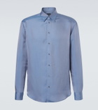 Giorgio Armani Chevron silk jacquard shirt